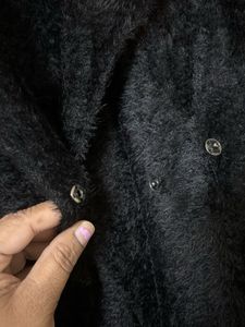 Fluffy Black Coat