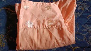 Peach Floral Kurta