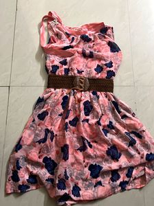 Floral Dress with Belt