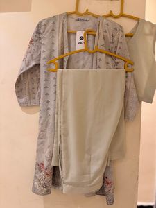 3 Piec COORD SET WITH JACKET,BLOUSE & PANT