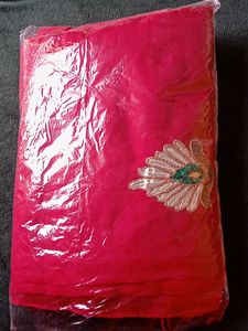 Partywear Red Saree
