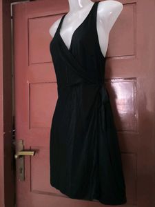 H&amp;M Modal-blend Black wrap dress