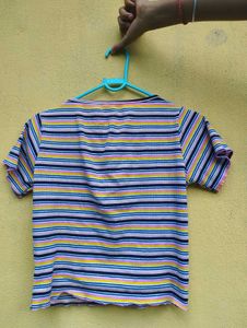Striped Scoop Neck Top