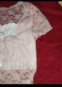 Lace Pink Top