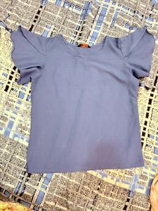 Blue Frill Top