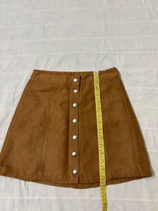 H&amp;M Faux Suede Mini Skirt