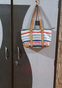 Coach Hampton Stripe Tote