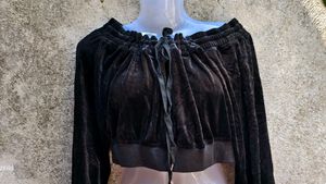 I. SEXY BLACK VELVET TOP