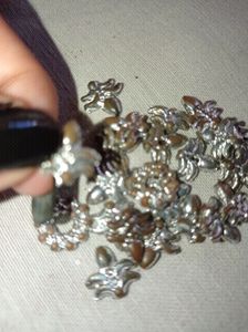Combo  stones. (golden sparkle + silver sparkle + silver petal design)