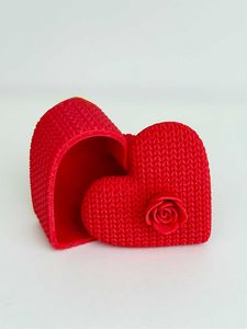 Red Heart Shaped Trinket Box 3d printed