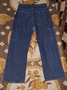 Cargo Navy Blue Jeans For Women