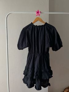 Cute Black Ruffled Dress