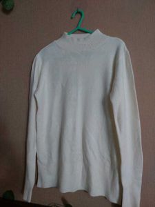 Cream Knit Turtleneck Sweater