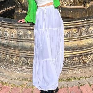 Pinteresty Long White Skirt
