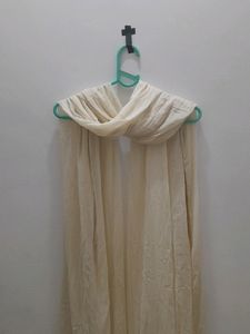 off white lace dupatta