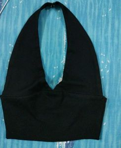 Black Halter Top, Backless.