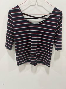 Striped Back Croptop by Nuon Westside