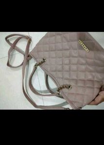 Caprese Pink Quilted Shoulder Bag