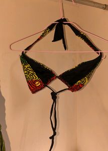 Colourful bikini top