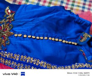 embroidery  girls gown with attached dupaataa