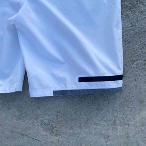 White Striped Swim Trunks