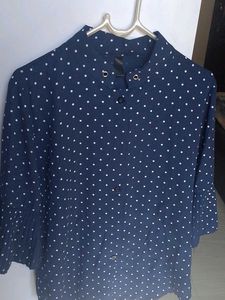 Polka Dot Navy Blouse
