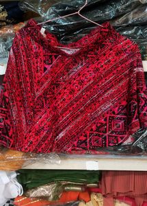 Red black skirt