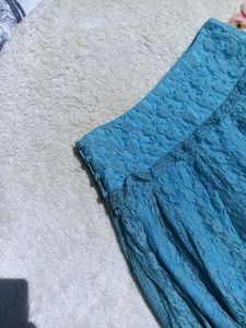 Y2K Blue Lace Mini Skirt Fairycore Coquette