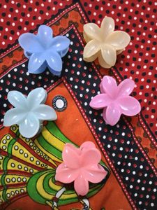 Floral Flower Hair Clips - 5 Pack