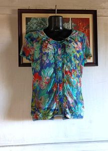 Floral Print Short Sleeve Top