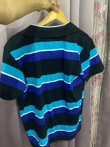 Polo Blue Black Collared Tshirt Men