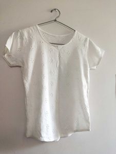 White Embroidered Top