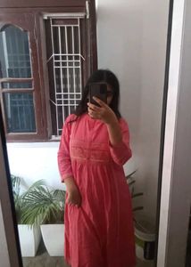 Pretty Pink Anarkali Kurti