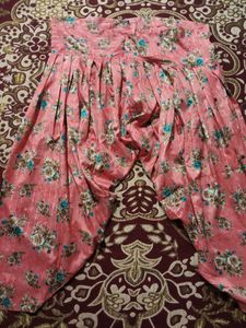Pink Floral Patiala Suit