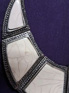 Beautiful Marble Print Indo Western Wear Necklace