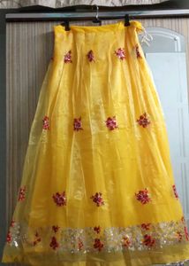 Yellow Embroidered Lehenga Choli