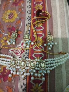 Elegant Pearl &amp; Stone Jewelry Set