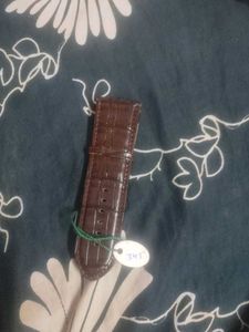 Brown Faux Alligator Leather Watch Strap