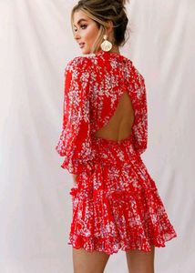 Bohemian Dress - Backless Ruffles Dres