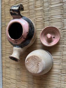 Artist Made Piggy Pot &amp; Cup