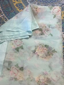New Linen Blend Saree With Blouse Piece