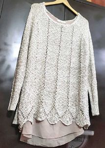 Cream Color Winter Top For Girl Or Woman 42 Bust