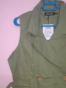 Olive Green Sleeveless Dress