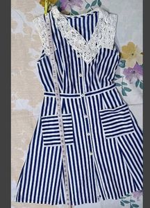 Blue &amp; White Stripe Dress..👗