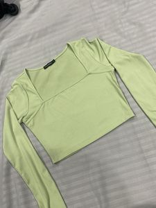 Green Long Sleeve Top
