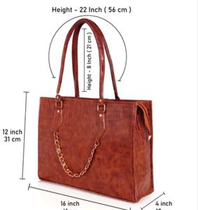 Textured Office Bag