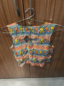 Printed Crop Top - multicolour