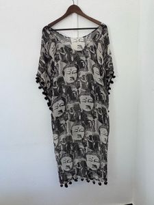 Buddha Print Kaftan Dress