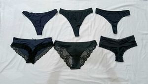 🇳🇿💫💗Pack Of 6 Black Thongs