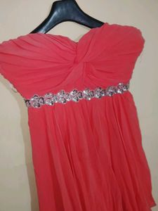 Coral Party Mini Dress